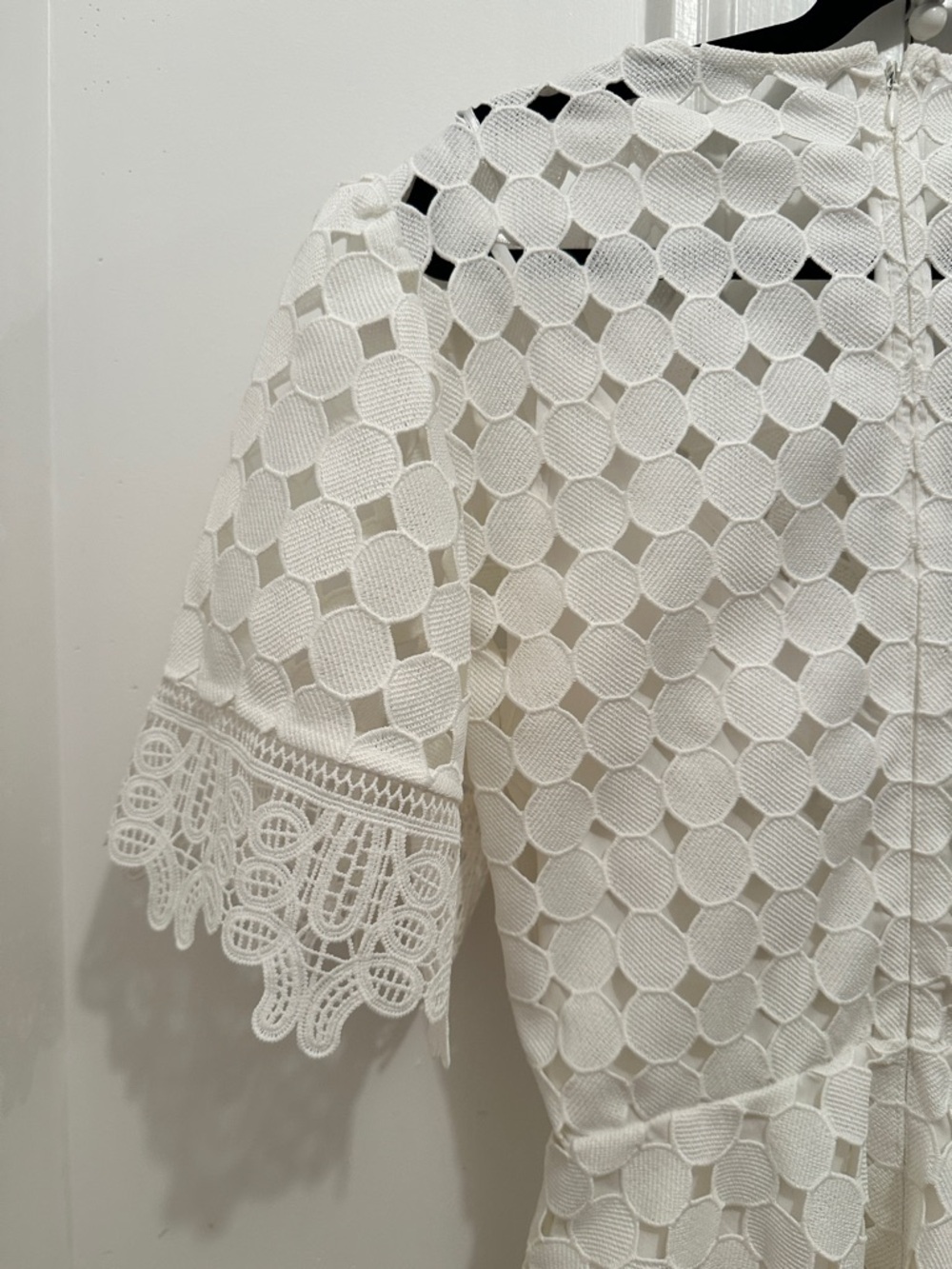 BHLDN White Eyelet Lace Mini Dress - Picture 6 of 7